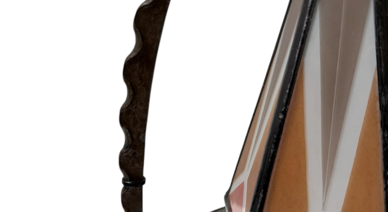 Art Deco Amsterdamse School Table Lamp by Amsterdamsche Kunstsmederij, 1920s